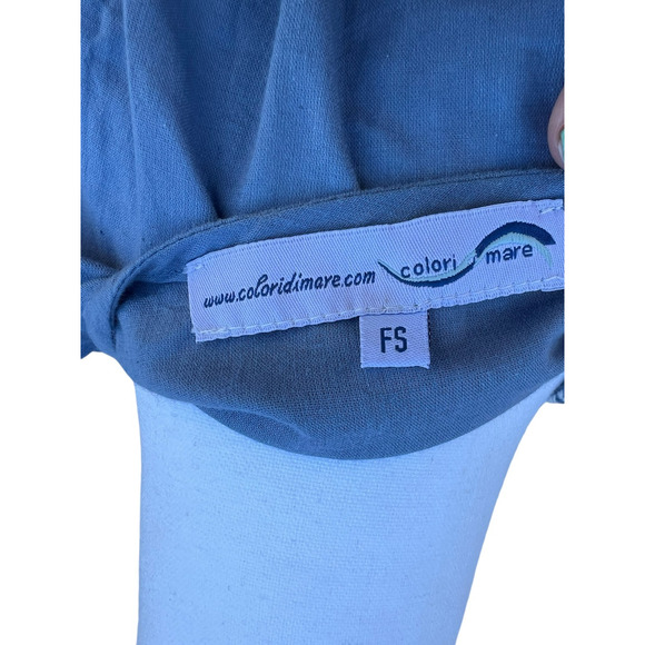 Colori di Mare Italian Boho Embroidered Lace Dress Eyelet Paisley Size XL - Picture 5 of 9